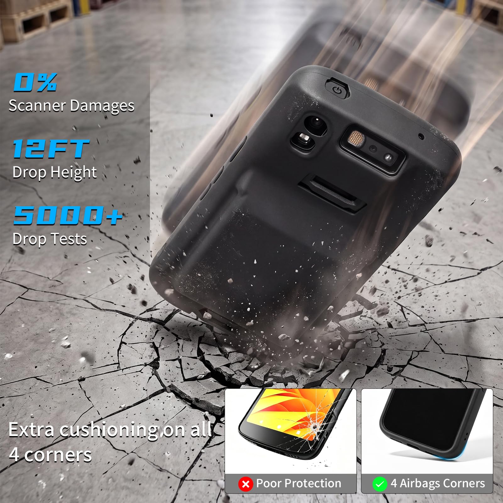 Étui de protection souple pour scanner Zebra TC201 TC101