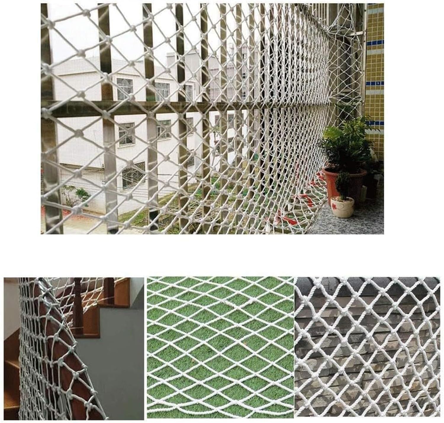 Filet De Décoration pour Aire De Jeux,Filet Garde Corps Extérieur,Filet Securite Escalier,Filet De Protection Balcon Enfant,Filet Anti Chute,Filet Tissé À La Main,Filet De Corde Escalade