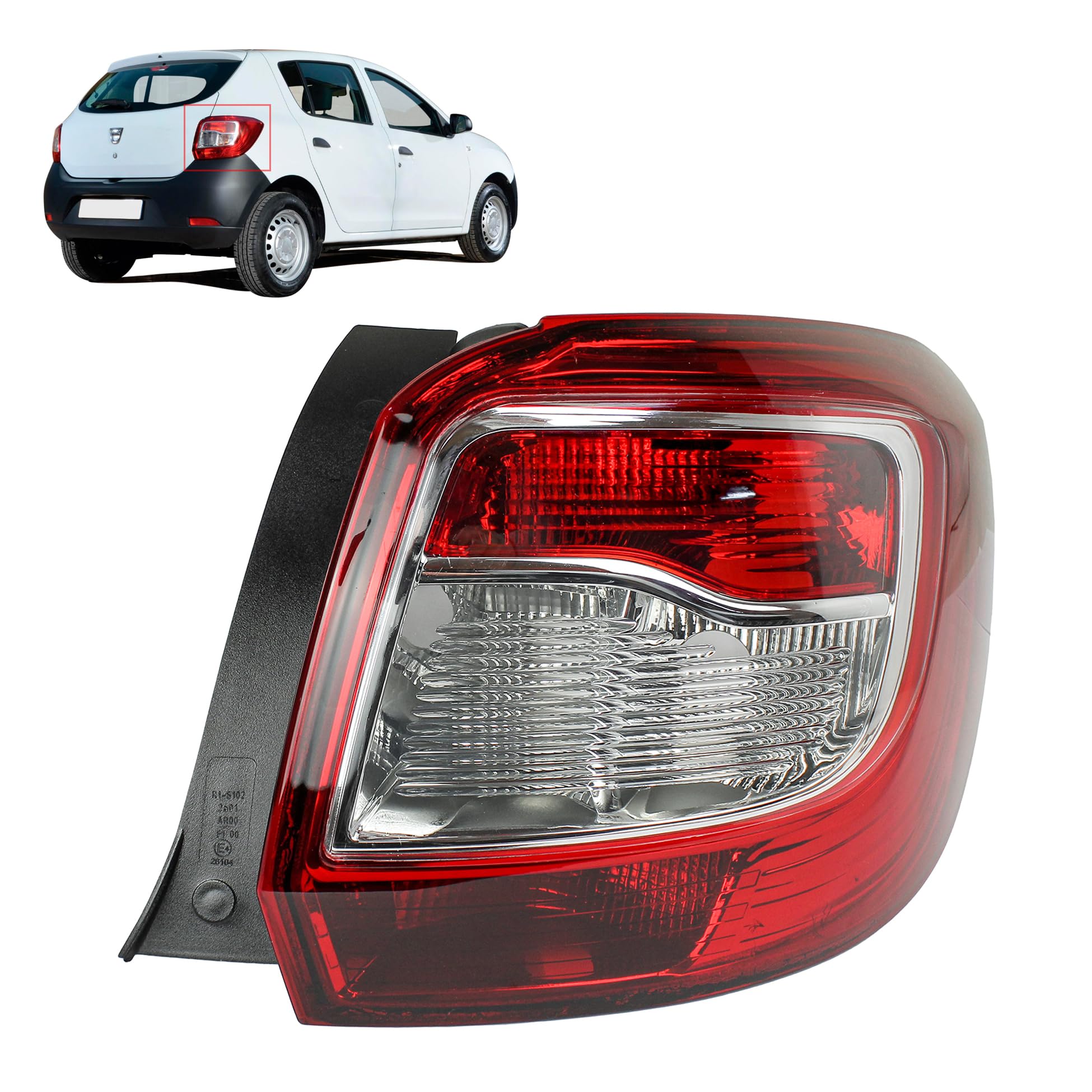 Generisch Luci posteriori adatte per Dacia Sandero 2013 – 2016 fanale posteriore destro con test E 265506669R