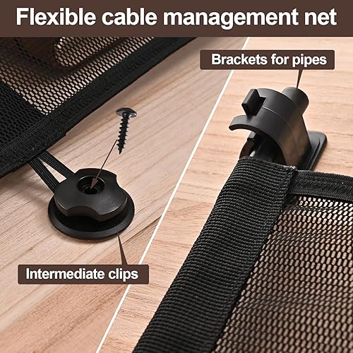 Miniatura 4 de Red de gestión de cables para debajo del escritorio - Negro  HX AURIZE