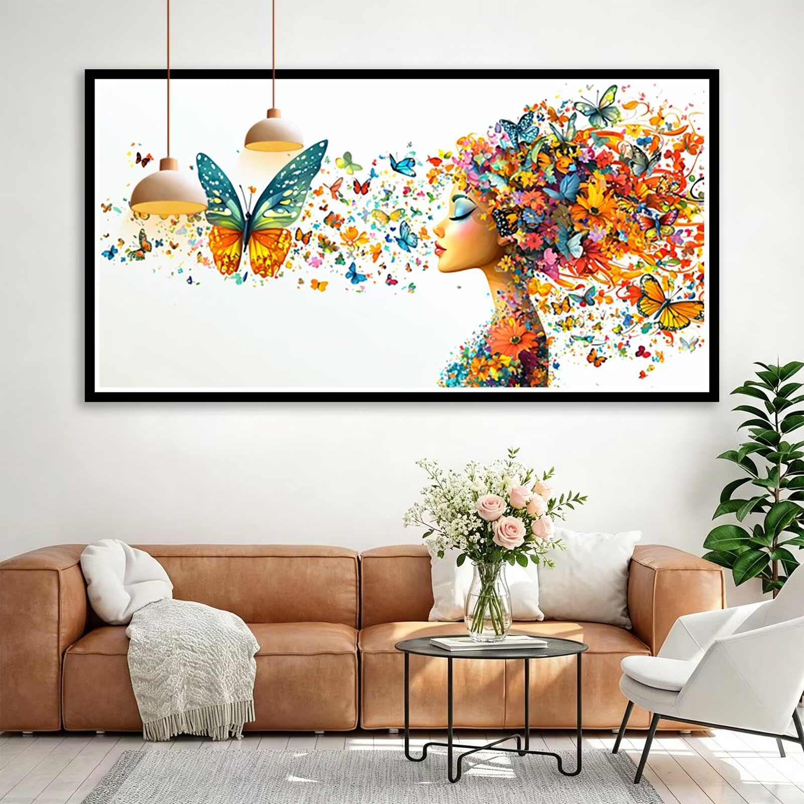 Diamond Painting Erwachsene 120x60 cm, 5D Frau Diamond Art Set Q0-112