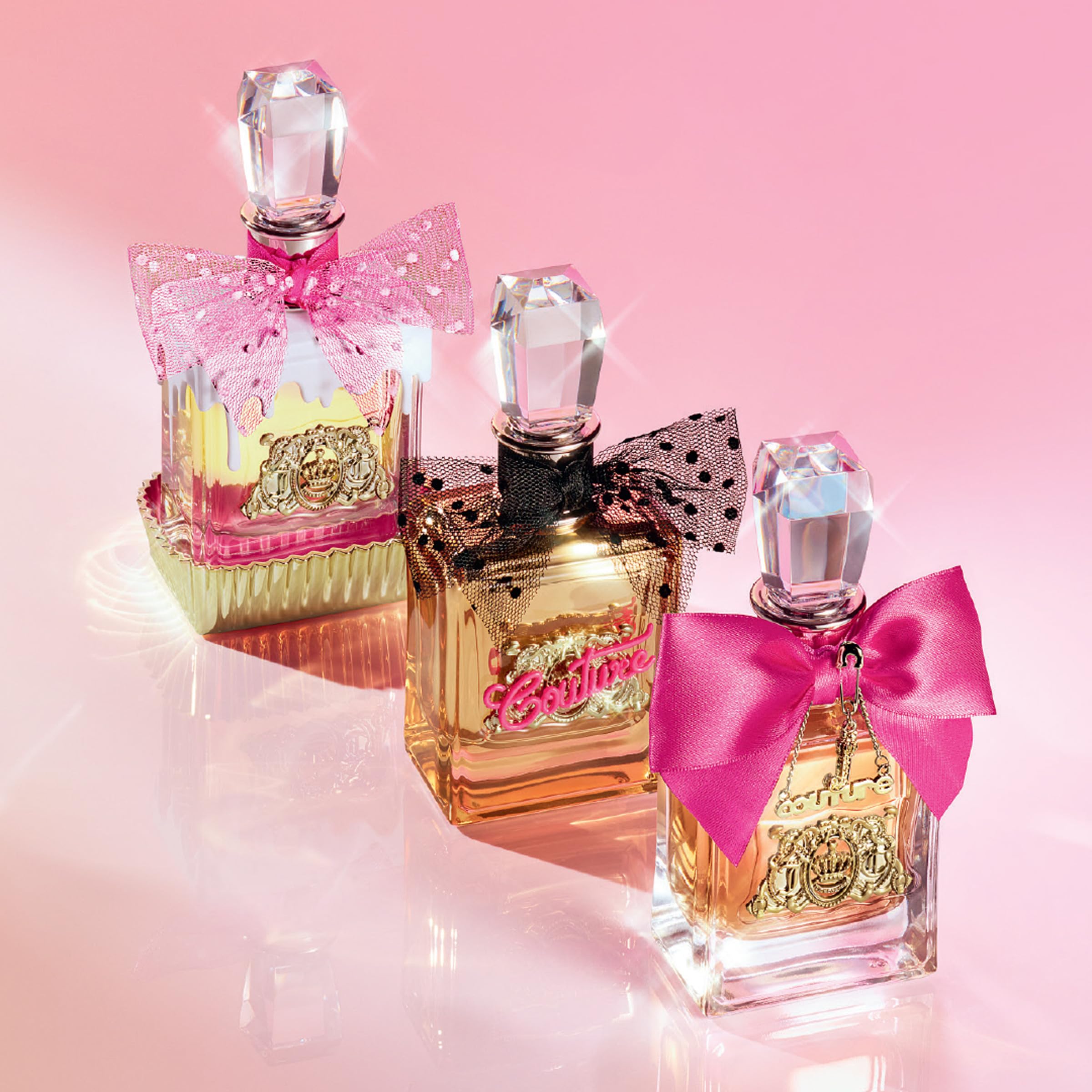 Juicy Couture Travel Spray Coffret (3 x 10ml) Eau de Parfum, 3-teiliges Duft-Geschenkset, blumiges Gourmand-Parfüm, luxuriöses Duftgeschenk für Frauen