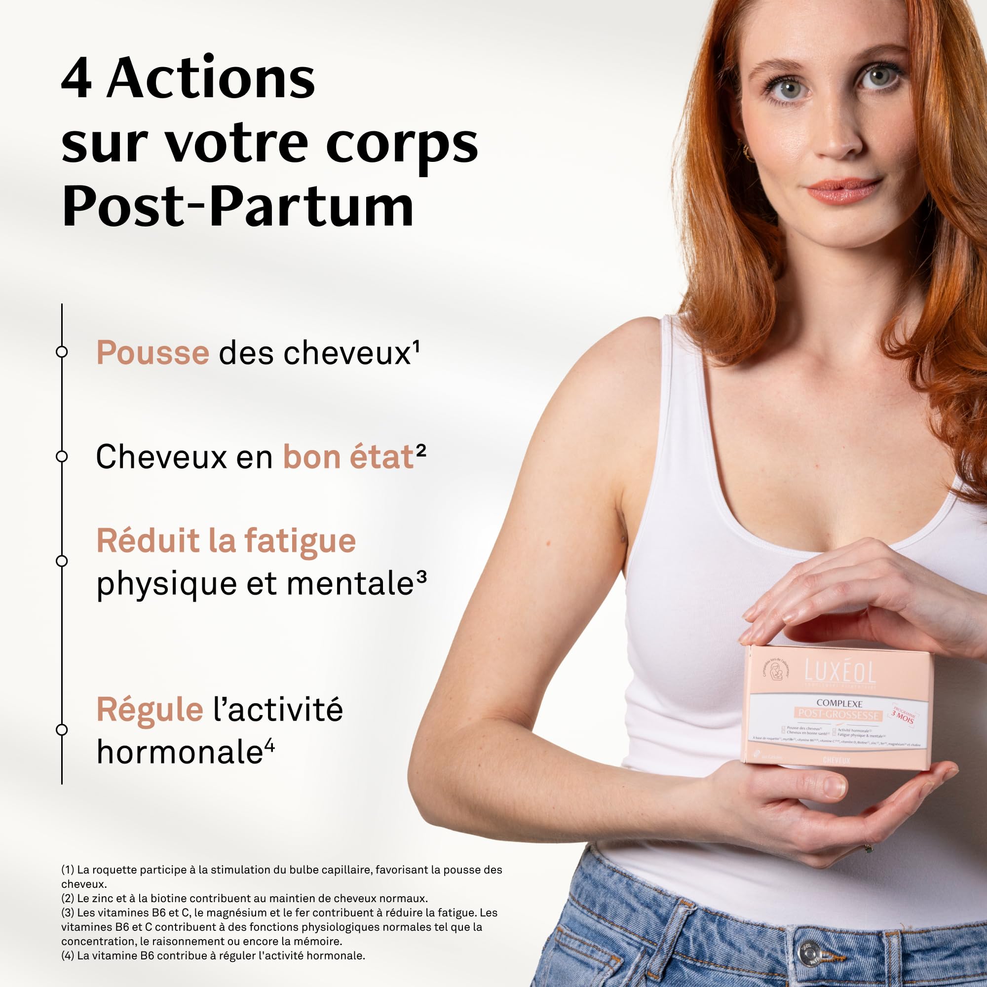 Luxéol - Complexe Post-Grossesse 3 mois – Complément alimentaire - Compatible lors de l'Allaitement* - Gélule d'origine végétale - Fabriqué en France