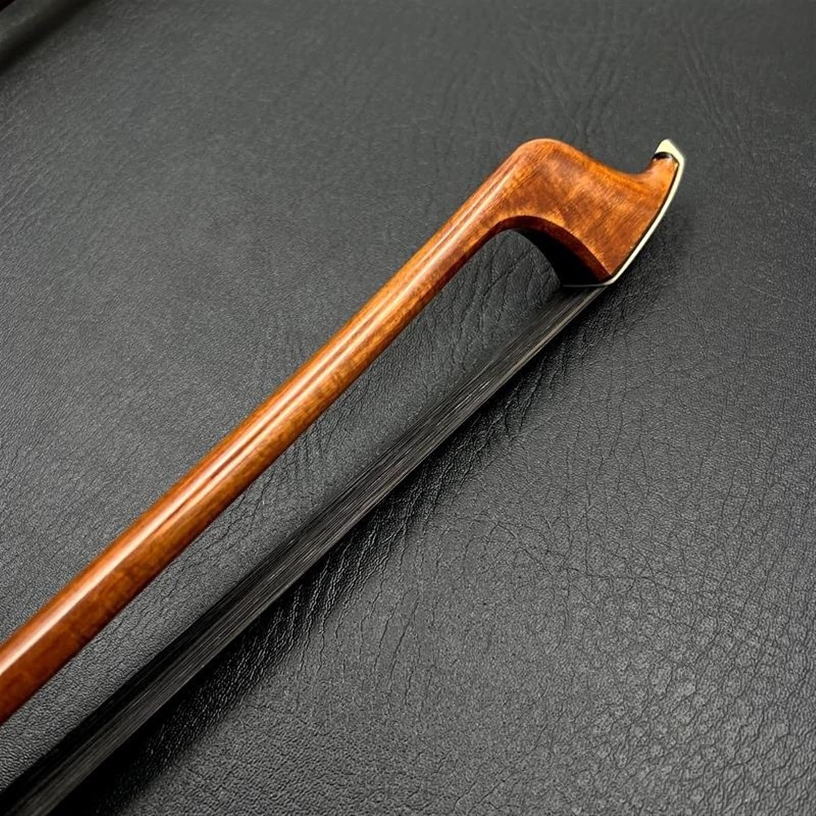 Archetto Per Violino 1 Pz. Germania Stile Professione Pernambuco Legno 3/4 Arco Contrabbasso Verticale Argento Mound(Black horsetail)