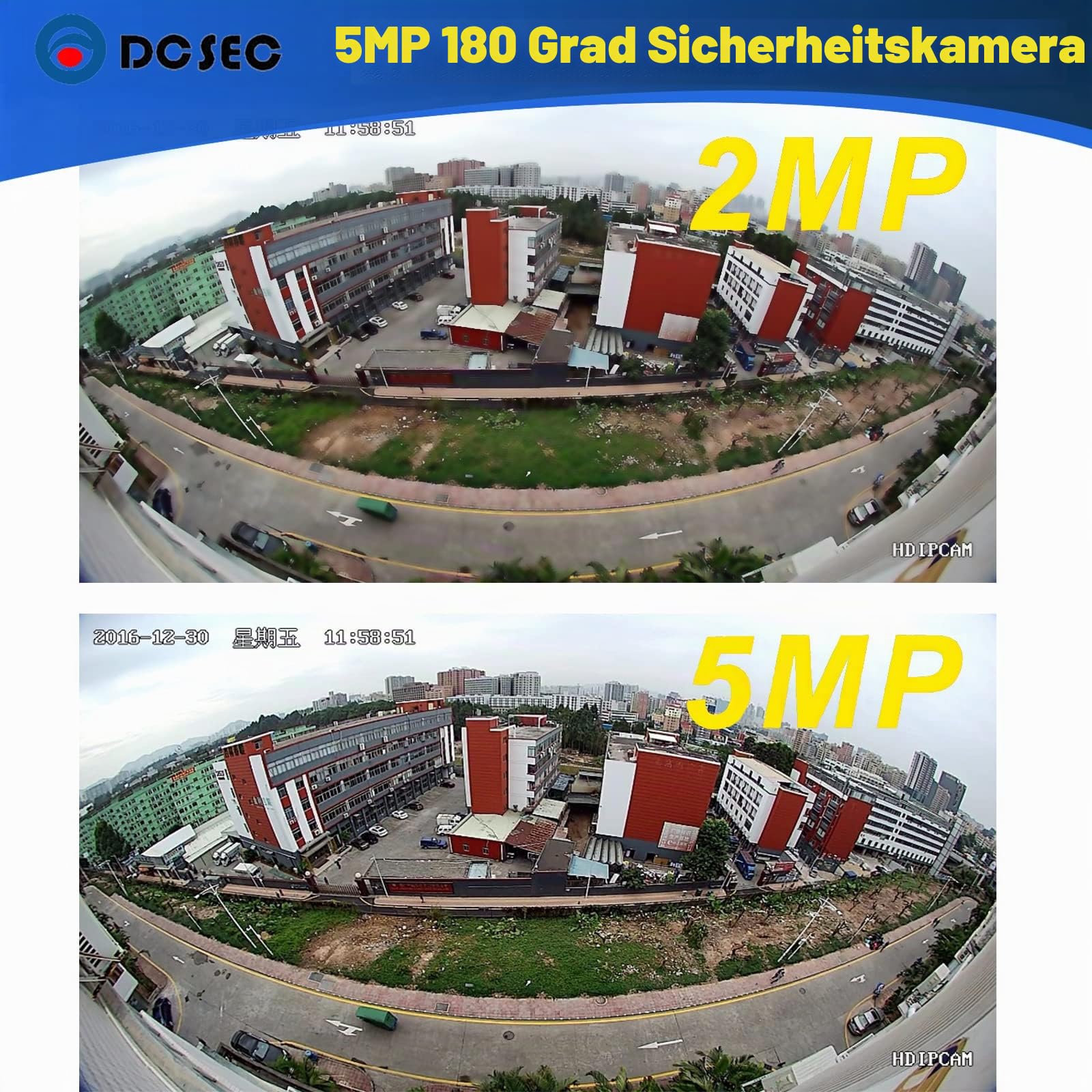 HD 5.0 MP 4MP 1920P Panorama CCTV 180° überwachungskamera CCTV Dome Analog High Definition HD-TVI/CVI/AHD/960H 4 in 1 Fischaugenobjektiv Dome Kamera mit 15 IR LEDs