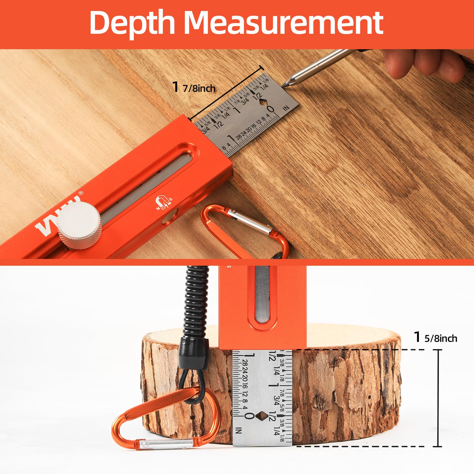 7" Aluminum Torpedo Level - Sliding Ruler & Magnetic Base -3