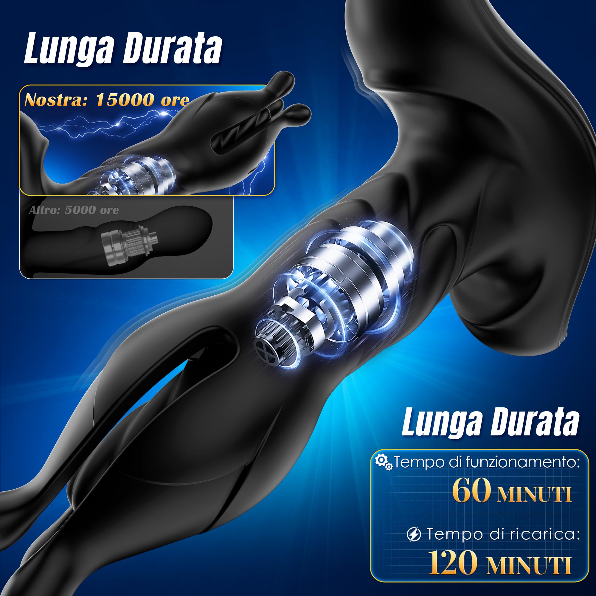 Plug Anale-dilatatore Uomo Analesex Toy, Vibratore Anale Massaggiatore Prostatico con 9 Espansione 9 Spinta 9 Vibrazione, Butt Anal Plug Vibratoreper Uomo Professionale, Toys Sessuali per Uomini