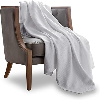 Vellux 100% Cotton Blanket - Soft, Breathable, Cozy &...