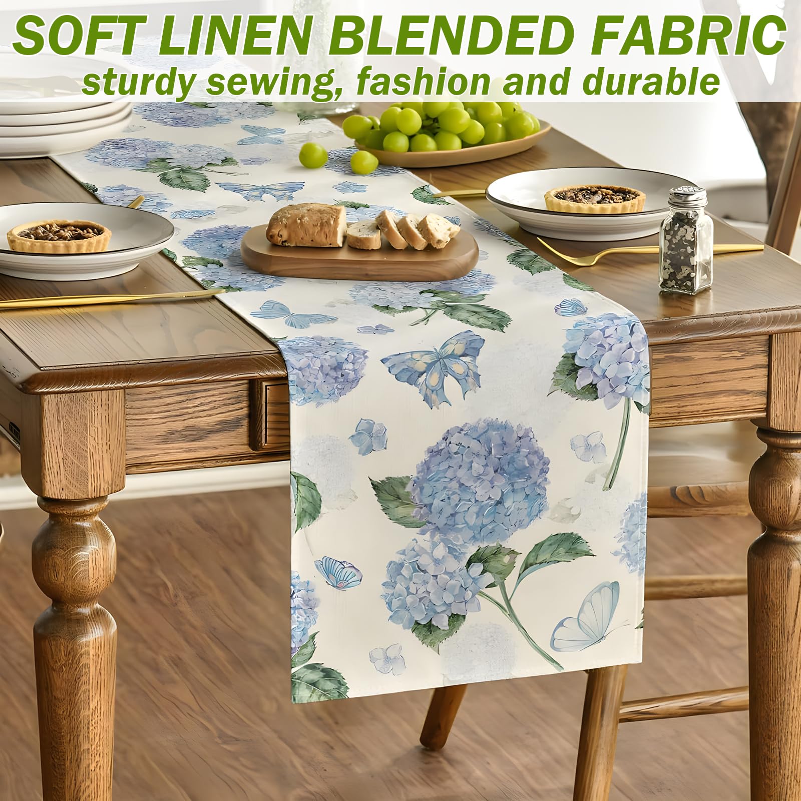 JYJLLM Sunflower Linen Table Runner,Seasonal Spring Kitchen Dining Table Decoration for Home Party Decor 33x180 cm,Holidays - Image 3