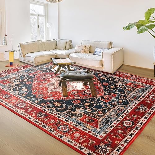 Miniatura 7 de Alfombra de área de 3 x 5 pies, lavable a máquina, alfombra para decoración de habitación, alfombra antideslizante para sala de estar, dormitorio,