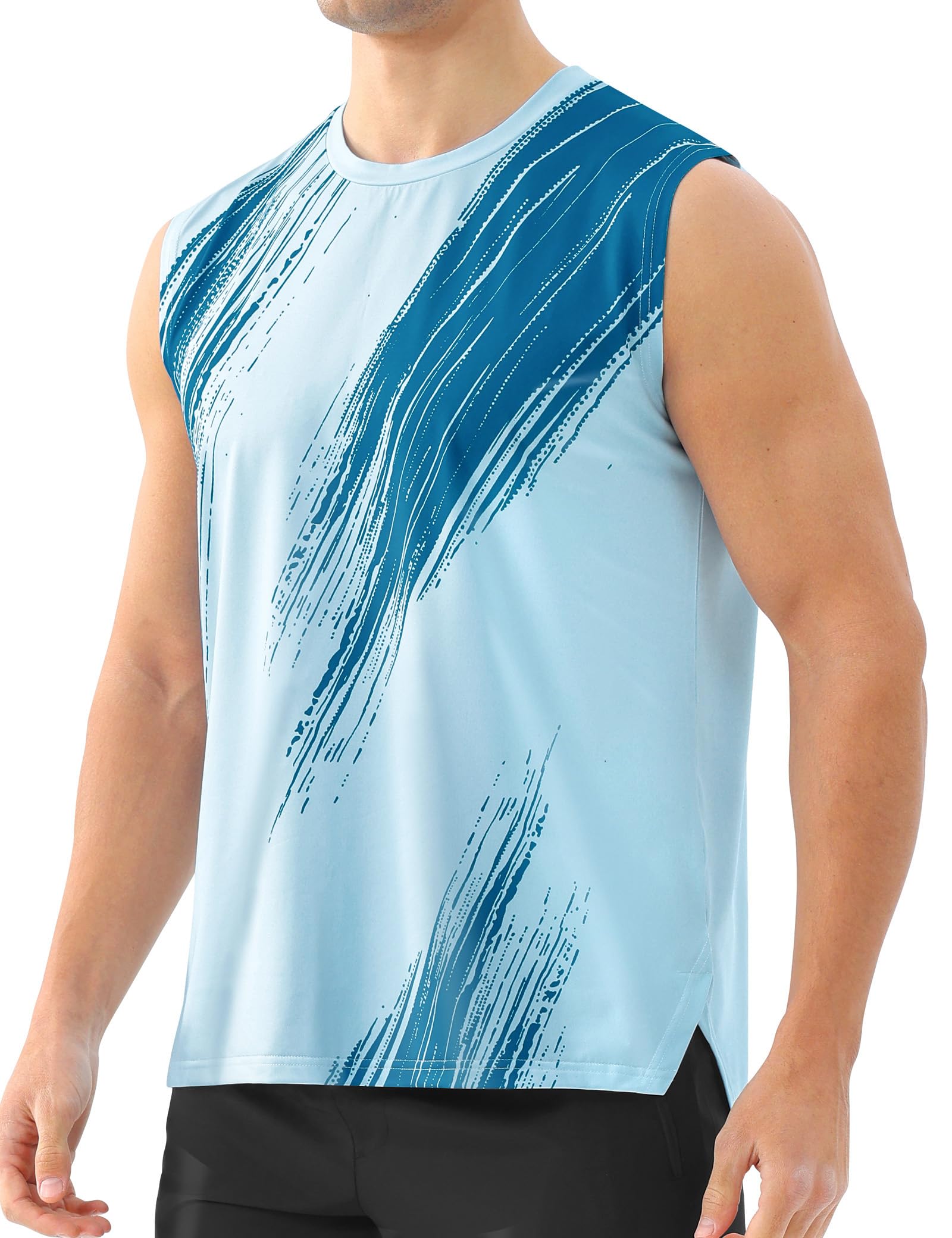 APTRO Herren Tank Top Ärmelloses Muskelshirt Atmungsaktives Schnelltrocknendes Funktionsshirt Elastisch für Gym Fitness Sport Workout