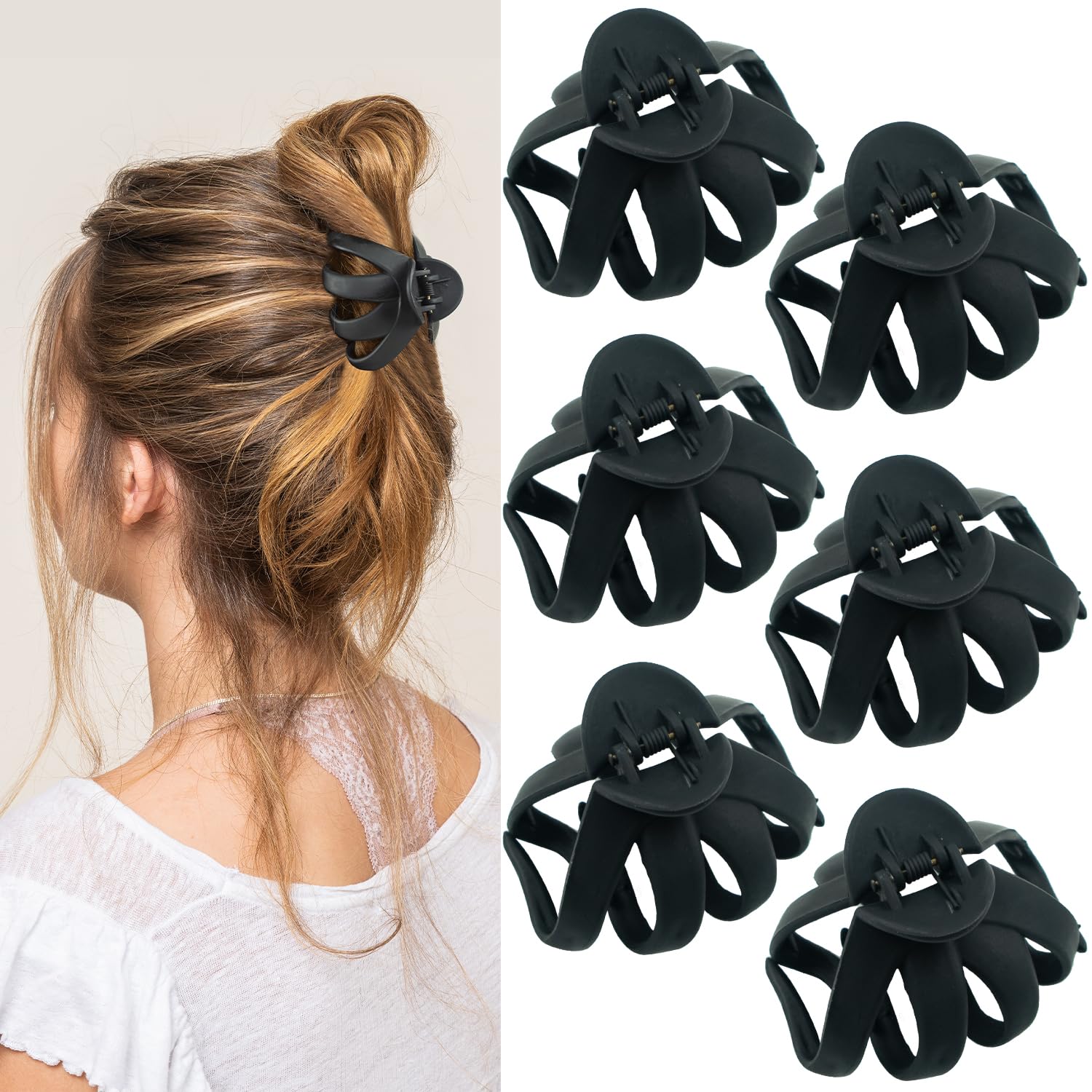 Photo 1 of MAOR ??????? Octopus Hair Clips - Black Matte (2.8 Inch)
