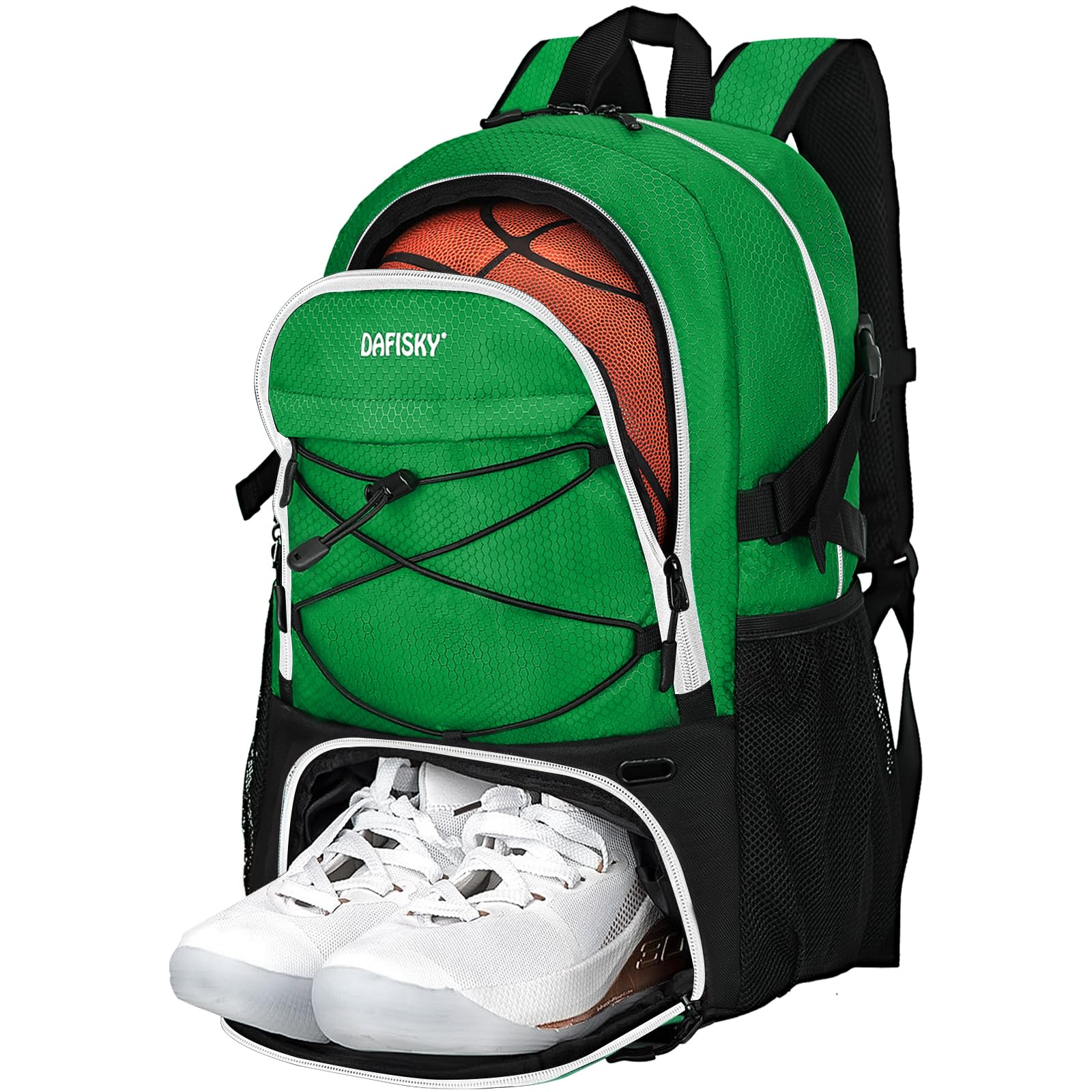DAFISKY Basketball Backpack with Ball Compartment – Large Basketball Bag with Shoes compartment Sports Equipment Bag for Soccer Ball,Volleyball,Gym,