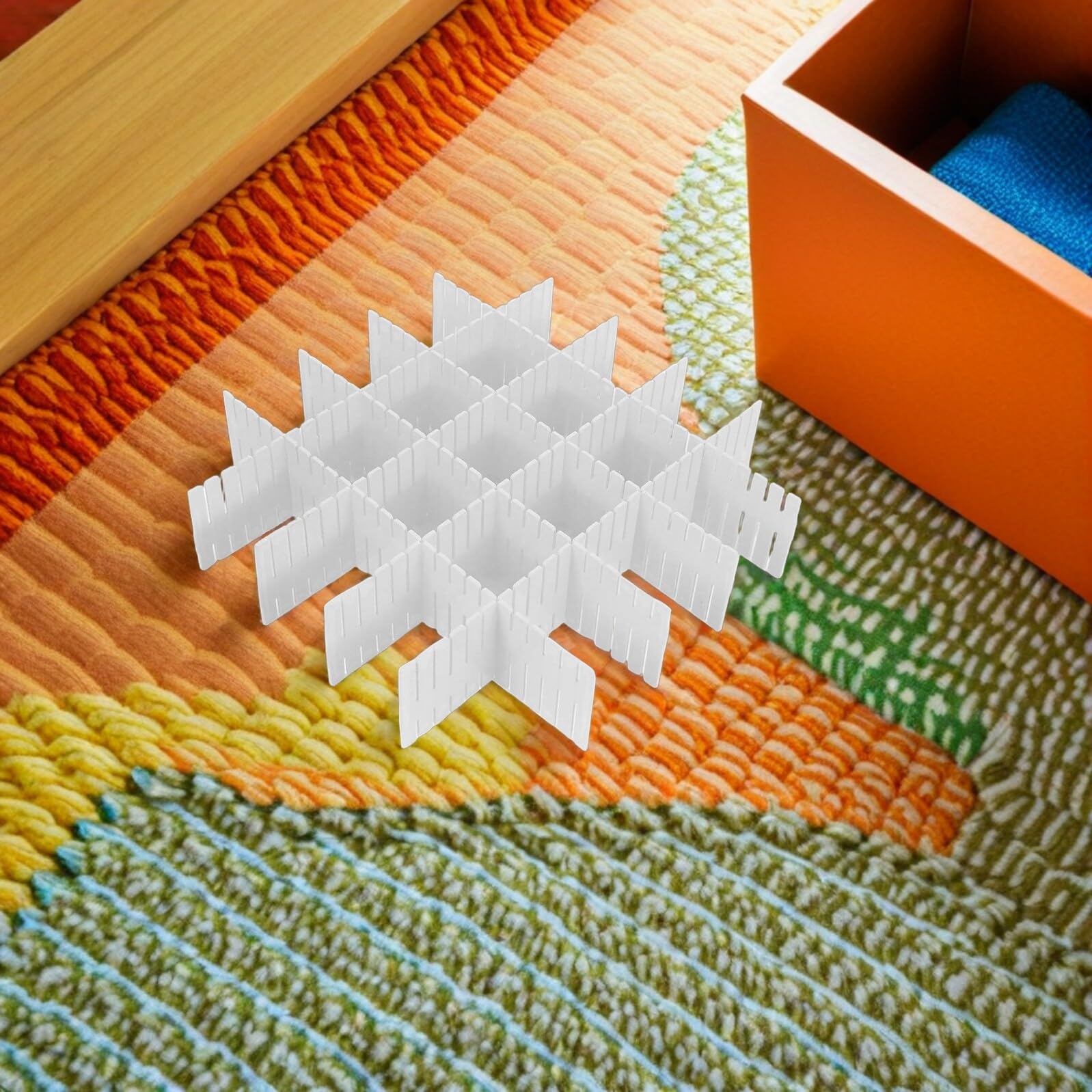 VILLCASE 16 Stück Verstellbare Schubladenteiler Kunststoff Weiß DIY Organizer für Unterwäsche Socken Kosmetik Ordnungssystem für Schrank Küche Schlafzimmer