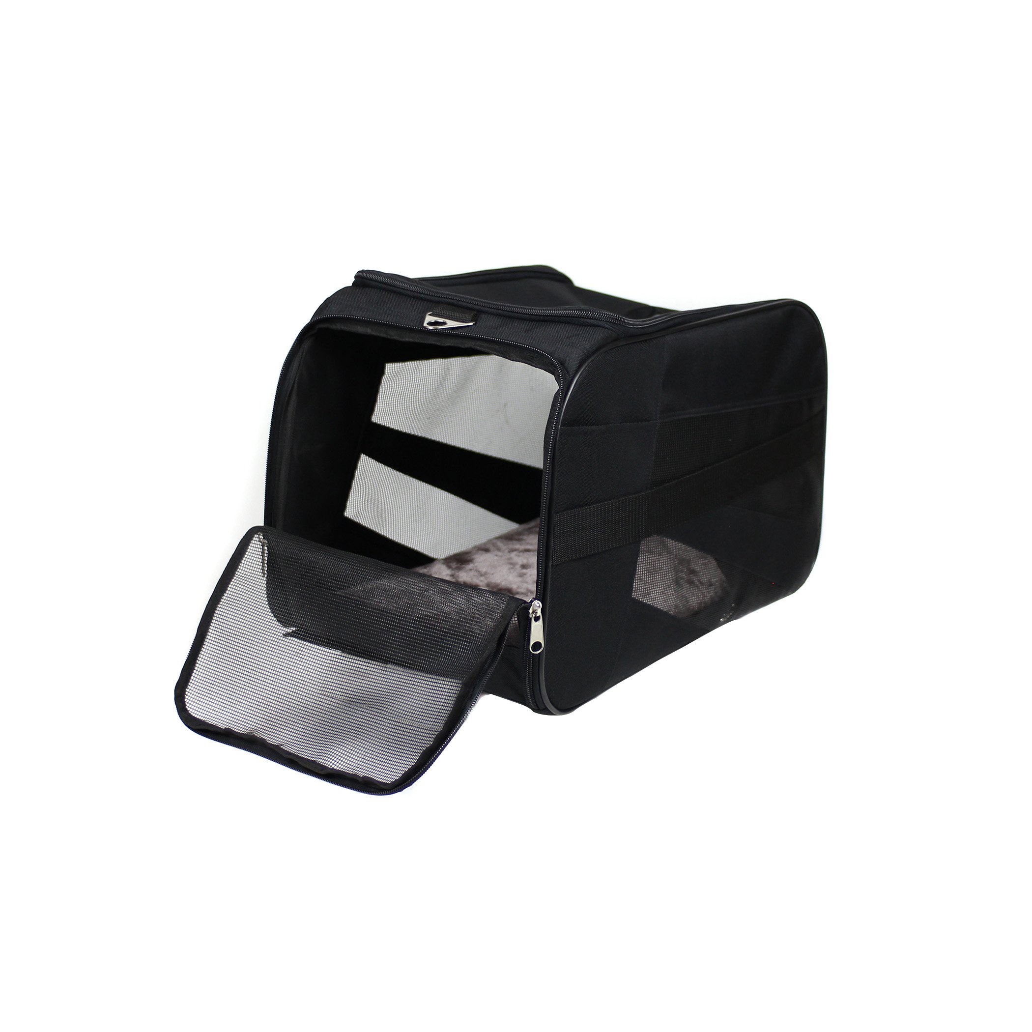 dbest products Pet Smart Transporttasche für Haustiere, mittelgroß, schwarz, weiche Seiten, faltbar, Reisetasche, für Hunde und Katzen, von Fluggesellschaften zugelassen, Tragetasche für Gepäck
