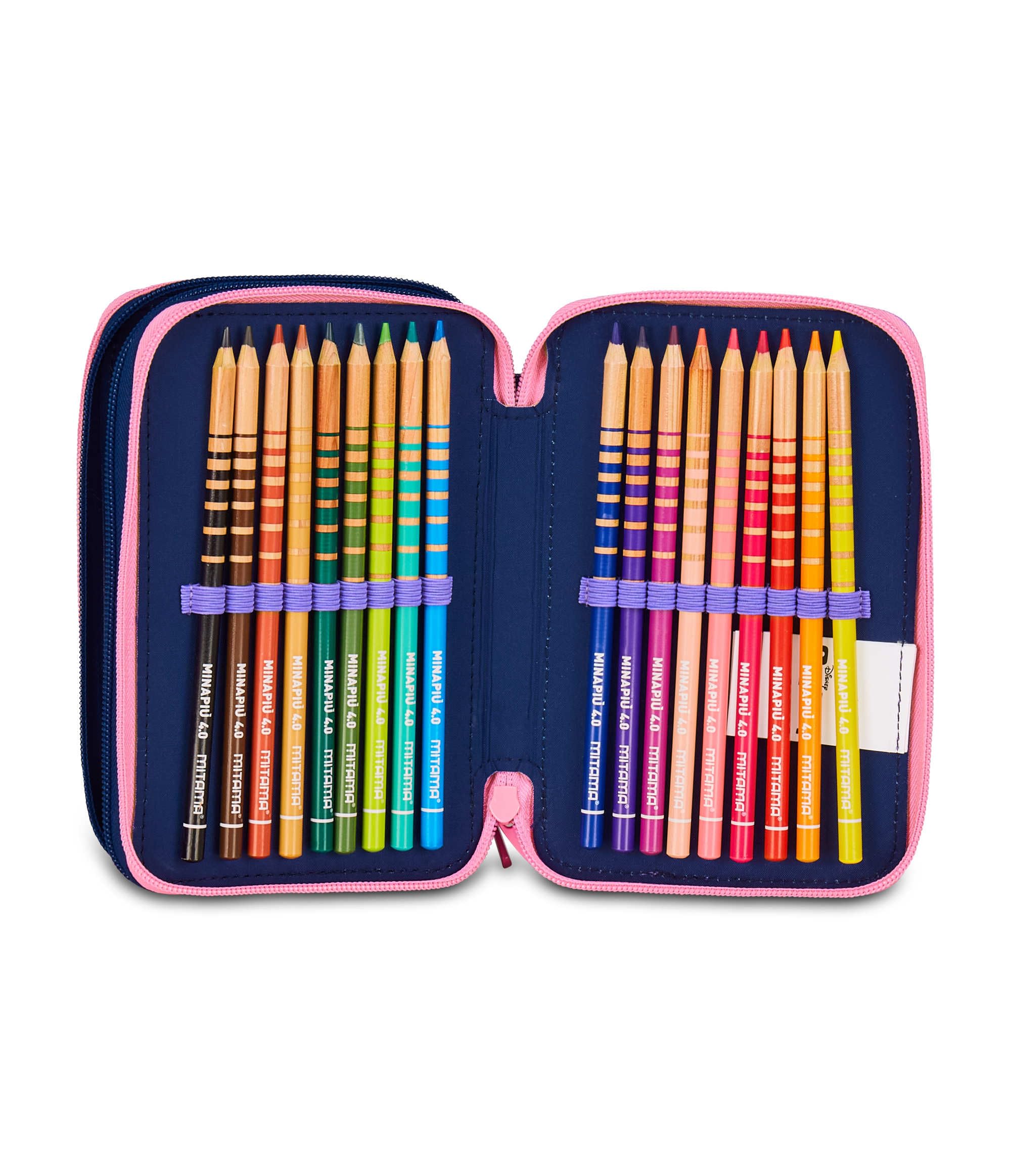 Seven Federmäppchen, Mäppchen, Disney, Federtasche für Schreibwaren, Etui komplett mit Bleistiften, Filzstiften, Schulmaterial, mit 3 Fächern, Mädchen, Schule - Grundschule, XXL LILO&STITCH