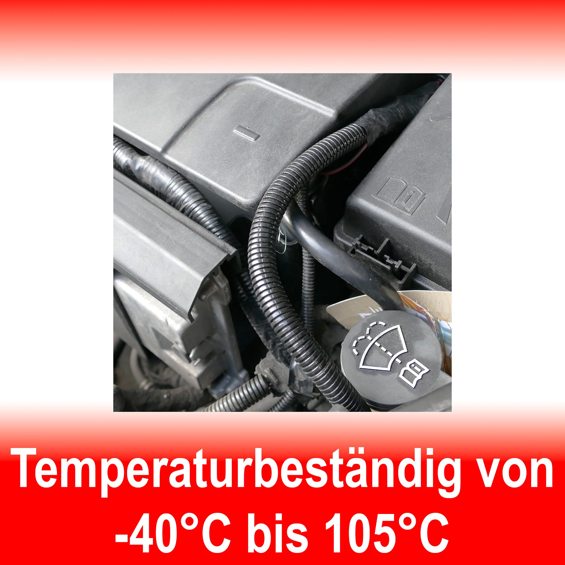 25 Meter Wellrohr geschlitzt Schutzrohr Leerrohr Ø Innen 21,0mm / Ø Aussen 25,0mm | Schwarz | UV Beständig | Bis -40 bis 105°C | schwer Entflammbar | verschiedene Größen u. Längen