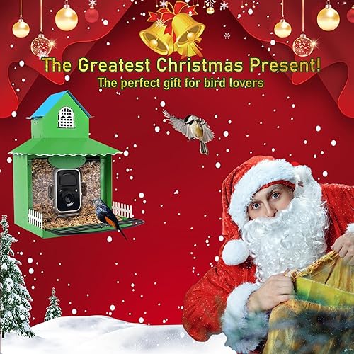 Miniatura 8 de Comedero para pájaros con cámara. Paneles solares de carga inteligente con cámara inalámbrica para exteriores, captura automática de videos de aves