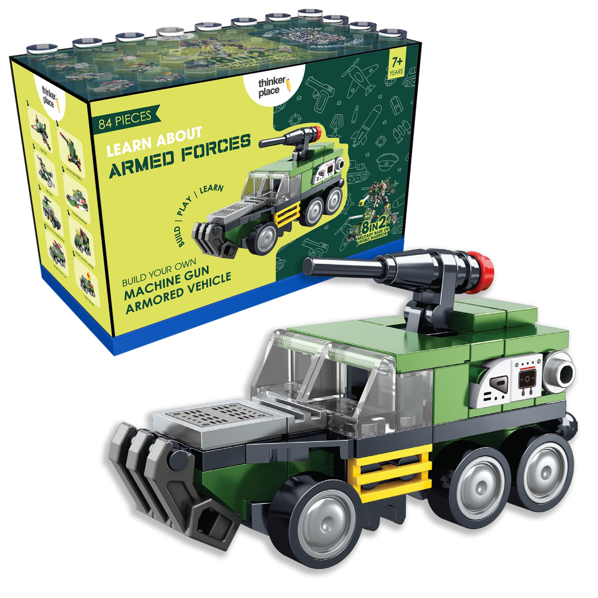 8 in 2 Armored Corps - Machine Gun Armored Vehicle | Armored Corps | STEM Learning: Learn About Armed Forces | Educational Toy for Kids 7+-picture-10