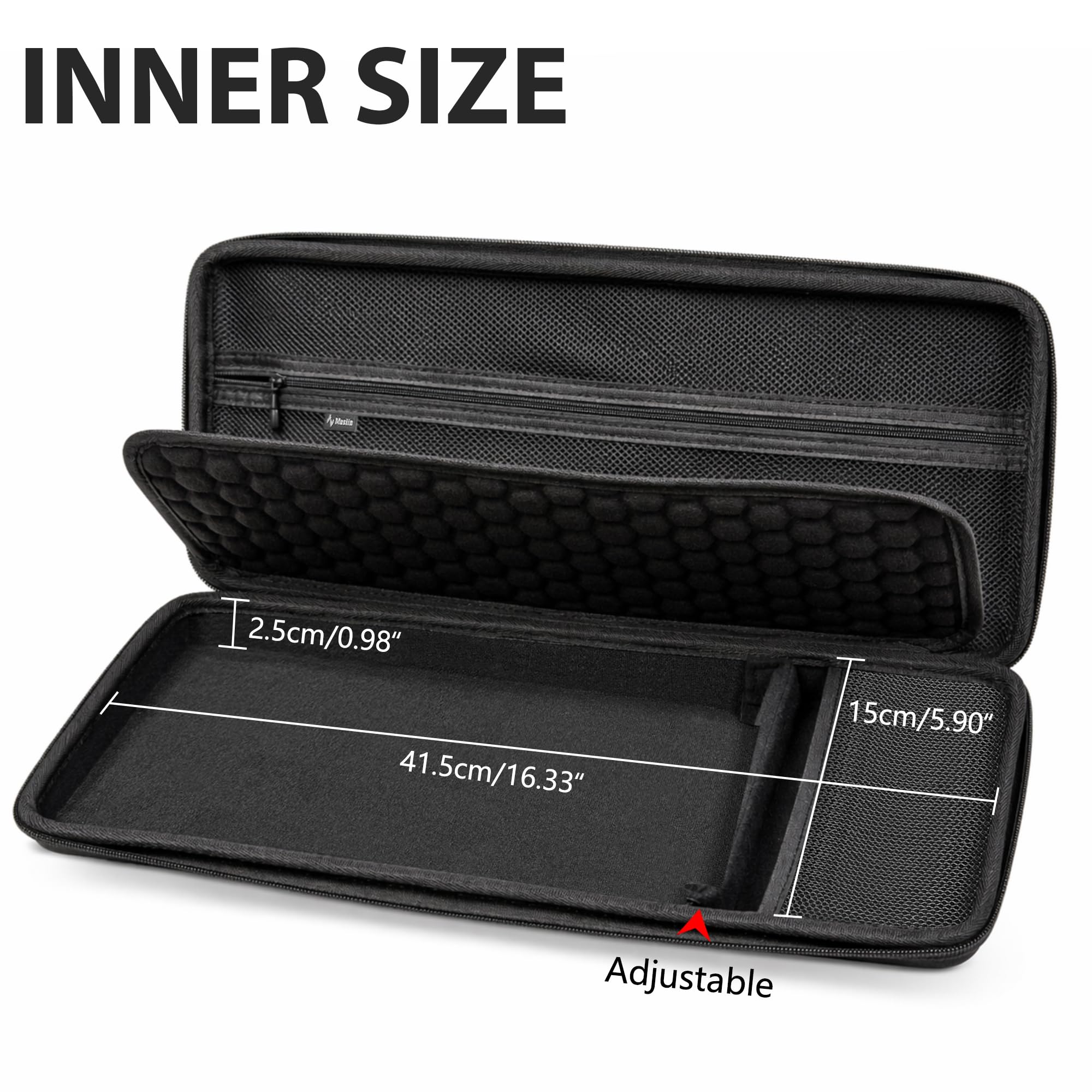 Musiin Stazioni di produzione su misura, compatibile con Ableton Move, con tasca interna in rete, scomparto per cavi, design rigido, borsa da viaggio compatta