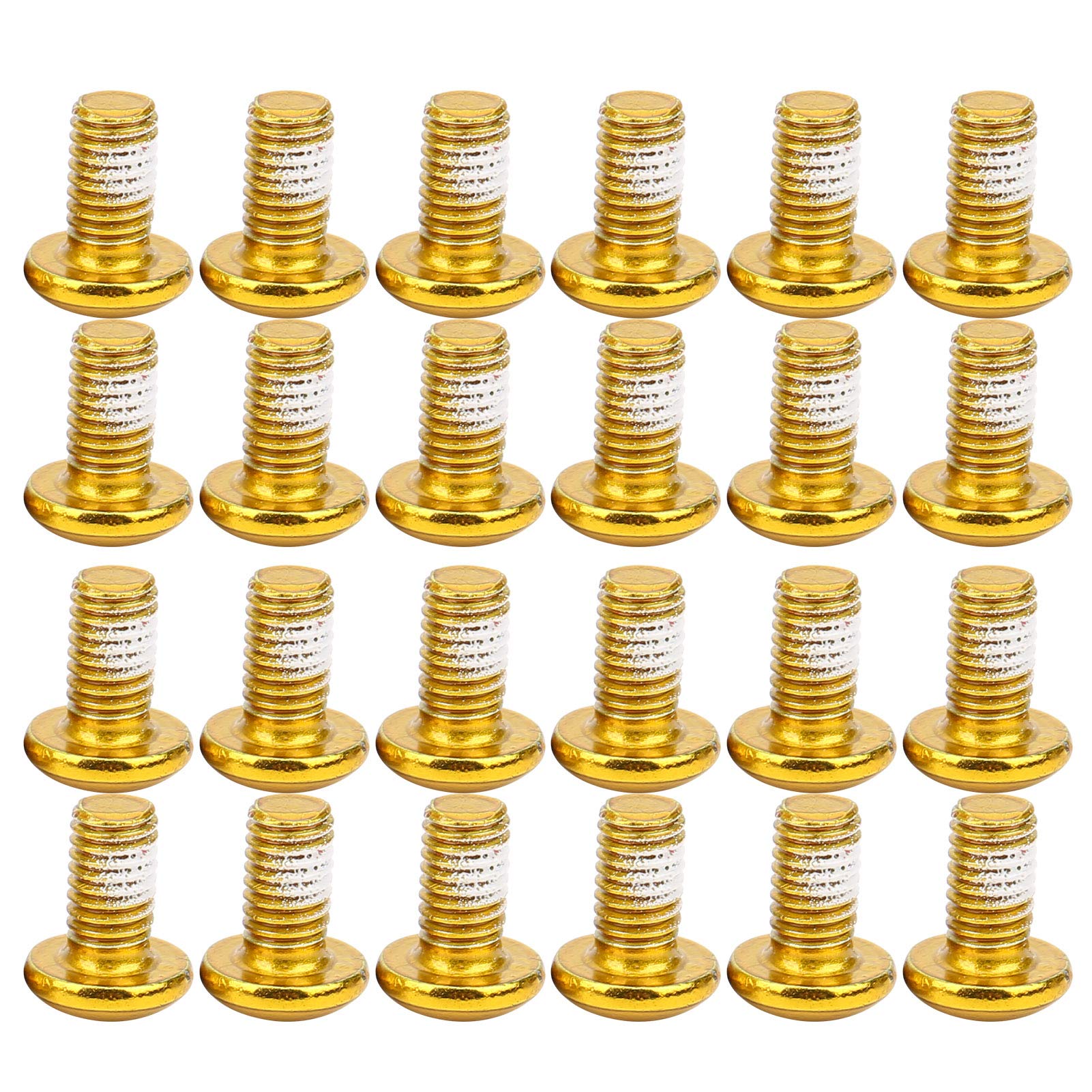 Bicycle Disc Brake Bolts,24Pcs Bicycle Disc Brake Screw M5x10mm Steel Mountain Bike Disc Brake Rotor Bolts T25 Cycle Bicycle Brake Disc Bolts Screw(Gold)