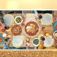 Vista 6 de craftshou 200 Pcs Round Gold Paper Placemats 12in and 4in Disposable Glitter Table Mats for Dining Table Decoration Foil Place Mats for Wedding Home