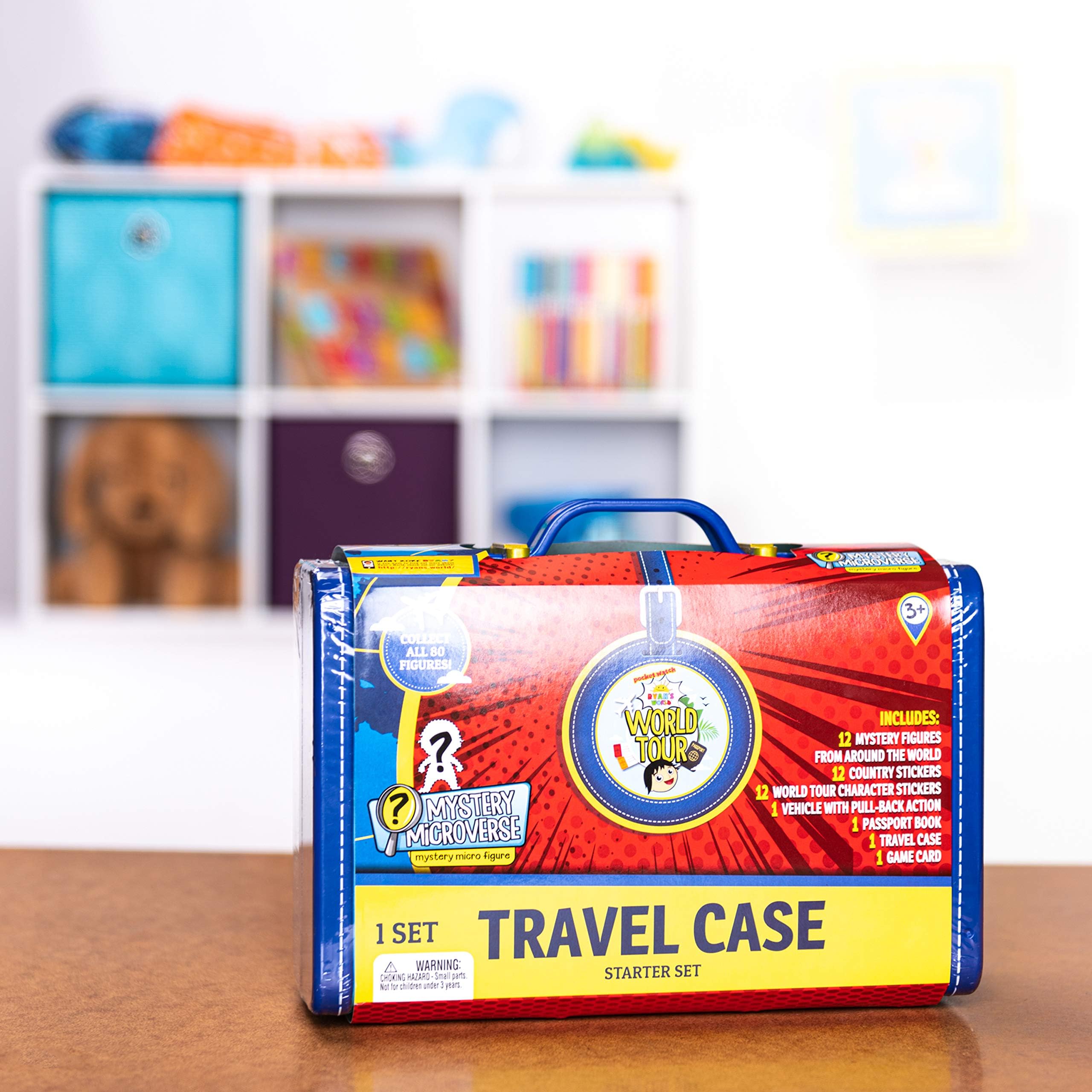 Ryan's World Tour Suitcase Includes 12 Micro Figures, Exclusive Vehicle and Stickers For Ages 3+