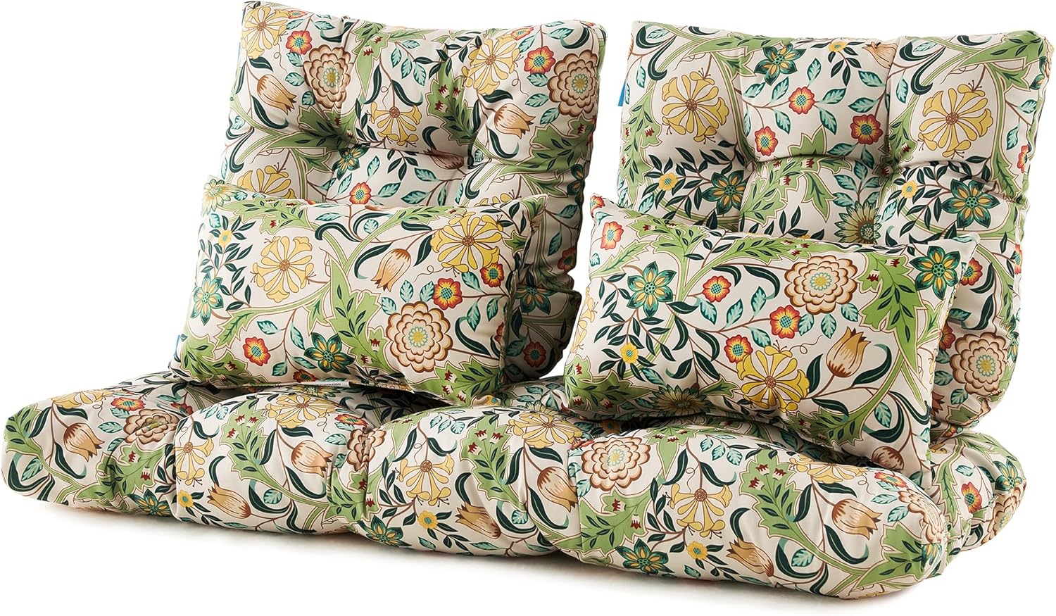 Amazon.com: ARTPLAN Outdoor Loveseat Cushions,5 Piece Wicker Chair ...