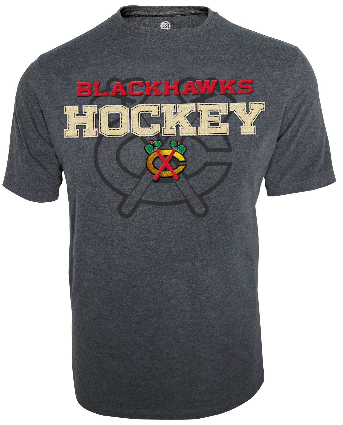 Knights Apparel NHL Chicago Blackhawks Short Sleeve Heather Sueded Tee