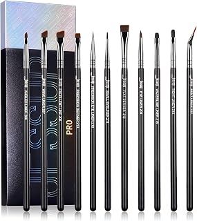 Jessup T324 11pcs Professional Eyeliner Brush Set - Vegan Synthetic Angled Flat Precision Brushes for Winged Cat Eye Smokey Liner