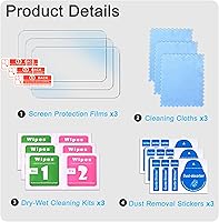 Vista 9 de FiTSTILL Paquete de 3 protectores de pantalla para Go Pro MAX2/MAX360 2025/MAX Fusion (2019), película de vidrio templado LCD resistente a