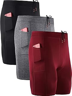 Sponsored Ad - NELEUS Men's 3 Pack Compression Short with Pocket