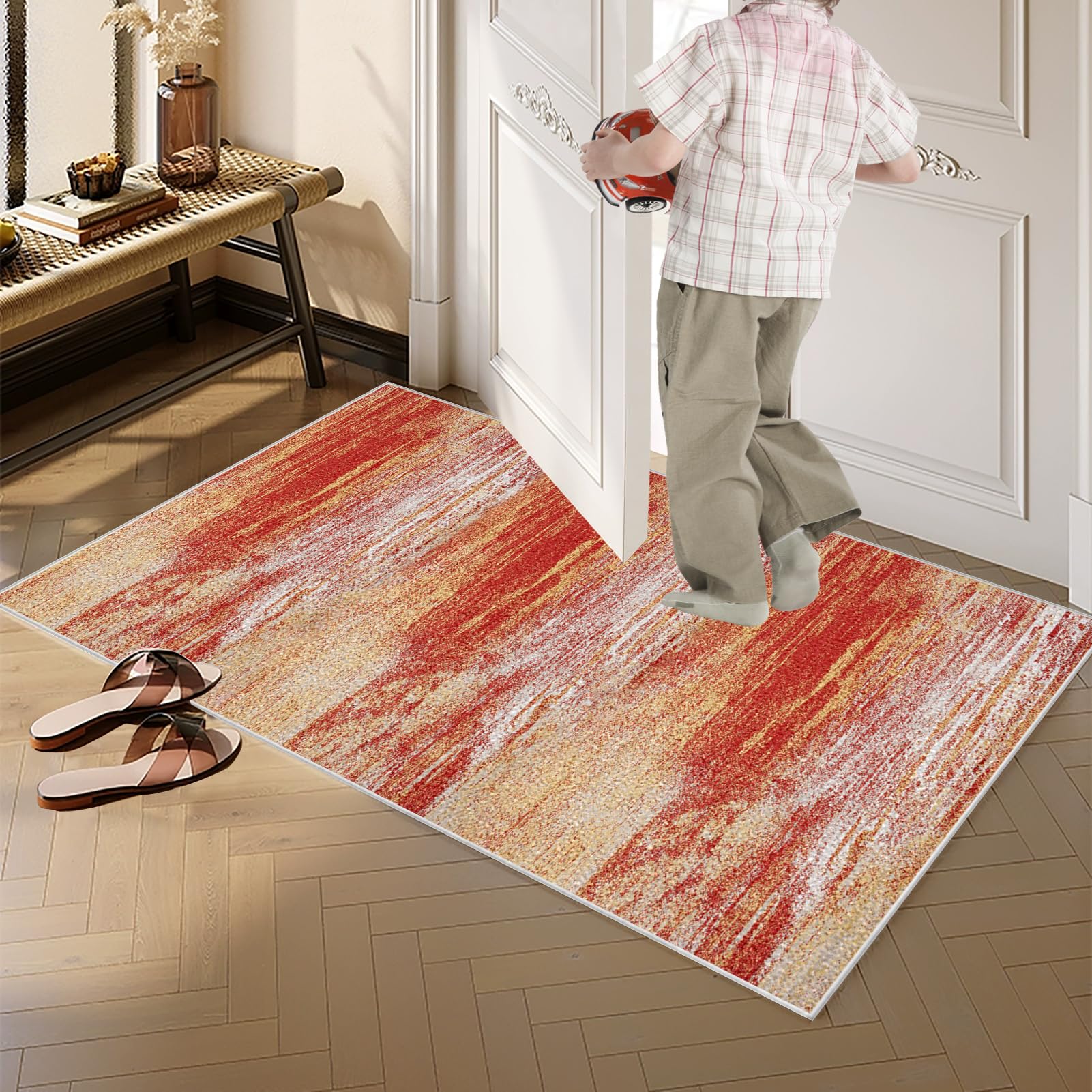 Dywan Długi Korytarz 60 x 180 cm Dywan Chodnik Kuchenny Antypoślizgowy Dywan Chodnik Chodnik Antypoślizgowy Zmywalny Dywan Kuchenny Do Wejścia, Przedpokoju i Sypialni