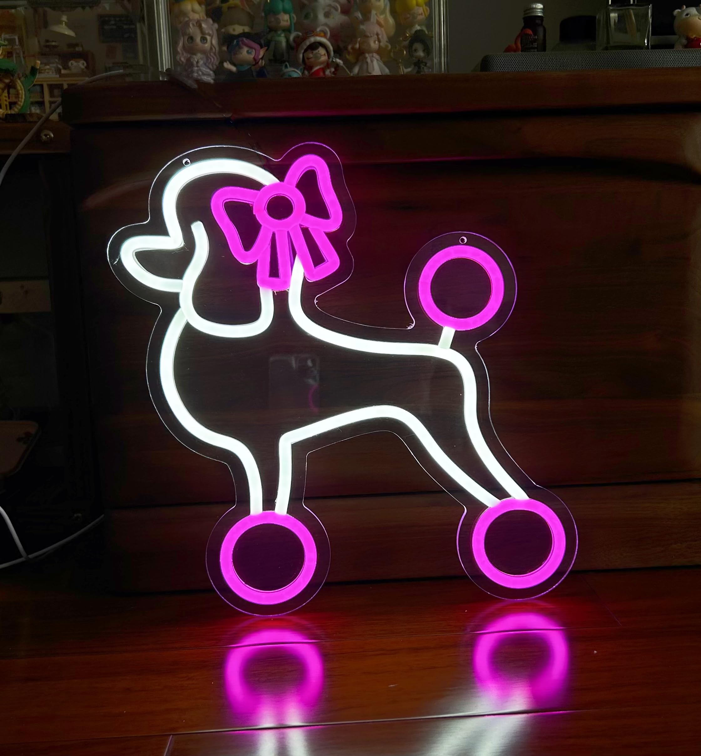 Dog Neon Signs for Wall Decor,Cute Dog Neon Lights Animal Neon Sign for Bedroom,Kids Room,Pet Shop,Art Wall Decoration,Pink Neon Light Birthday Gift for Girl Boy Dog Lovers (neon dog lgiht)