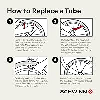 Vista 8 de Schwinn Tubo de repuesto para neumáticos de bicicleta, tubo interior de bicicleta, válvula Schrader, autosellante o básico, construcción duradera