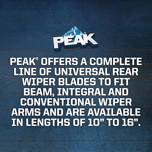 Miniatura 5 de PEAK Limpiaparabrisas trasero integral de 14 pulgadas, limpiaparabrisas trasero de repuesto para brazos de limpiaparabrisas integrales, paquete de 1