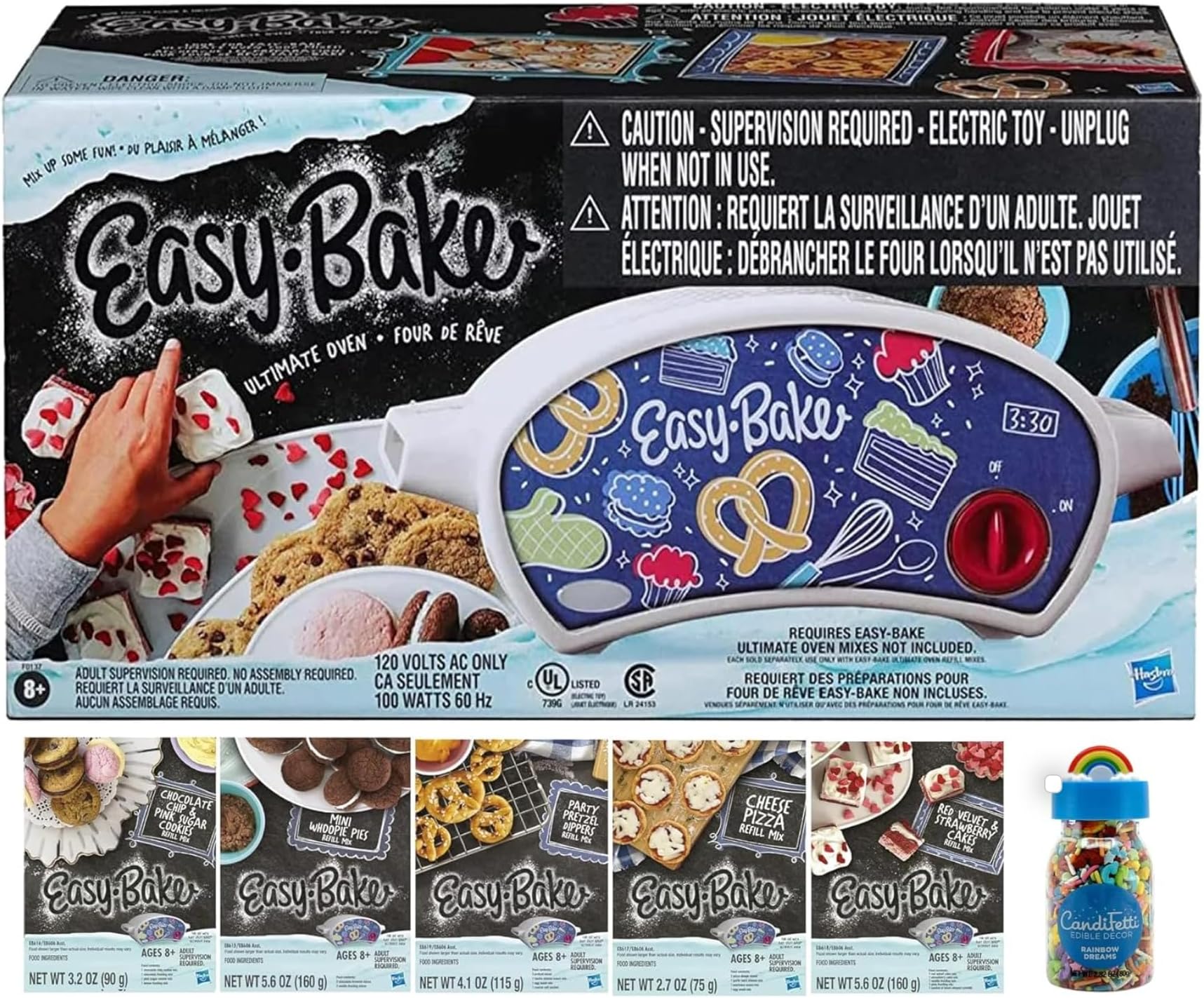 Easy Bake Oven Easy Bake Ultimate Oven Baking Bundle (Oven + 5 Mixes + Rainbow Sprinkles) Gift Set for Kids 8yrs and Up