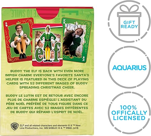 Miniatura 7 de AQUARIUS ELF - Baraja de cartas con temática de elfo de la película para tus juegos de cartas favoritos, mercancía y coleccionables de la película