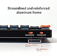 Vista 8 de Keychron K5 SE Teclado mecánico inalámbrico ultradelgado Bluetooth USB con cable diseño de tamaño completo teclado de 104 teclas con interruptor