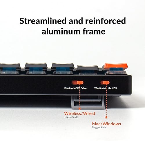Miniatura 7 de Keychron K5 SE Teclado mecánico inalámbrico ultradelgado Bluetooth USB con cable con interruptor azul Gateron de perfil bajo, 104 teclas, teclado