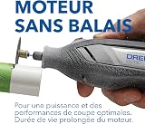 Dremel 8250 12V Outil rotatif sans fil 5 000-30 000 tr/min Outil multifonction sans balais avec étui souple, 5 accessoires, 1 batterie + chargeur pour poncer, fraiser, graver, couper - 4