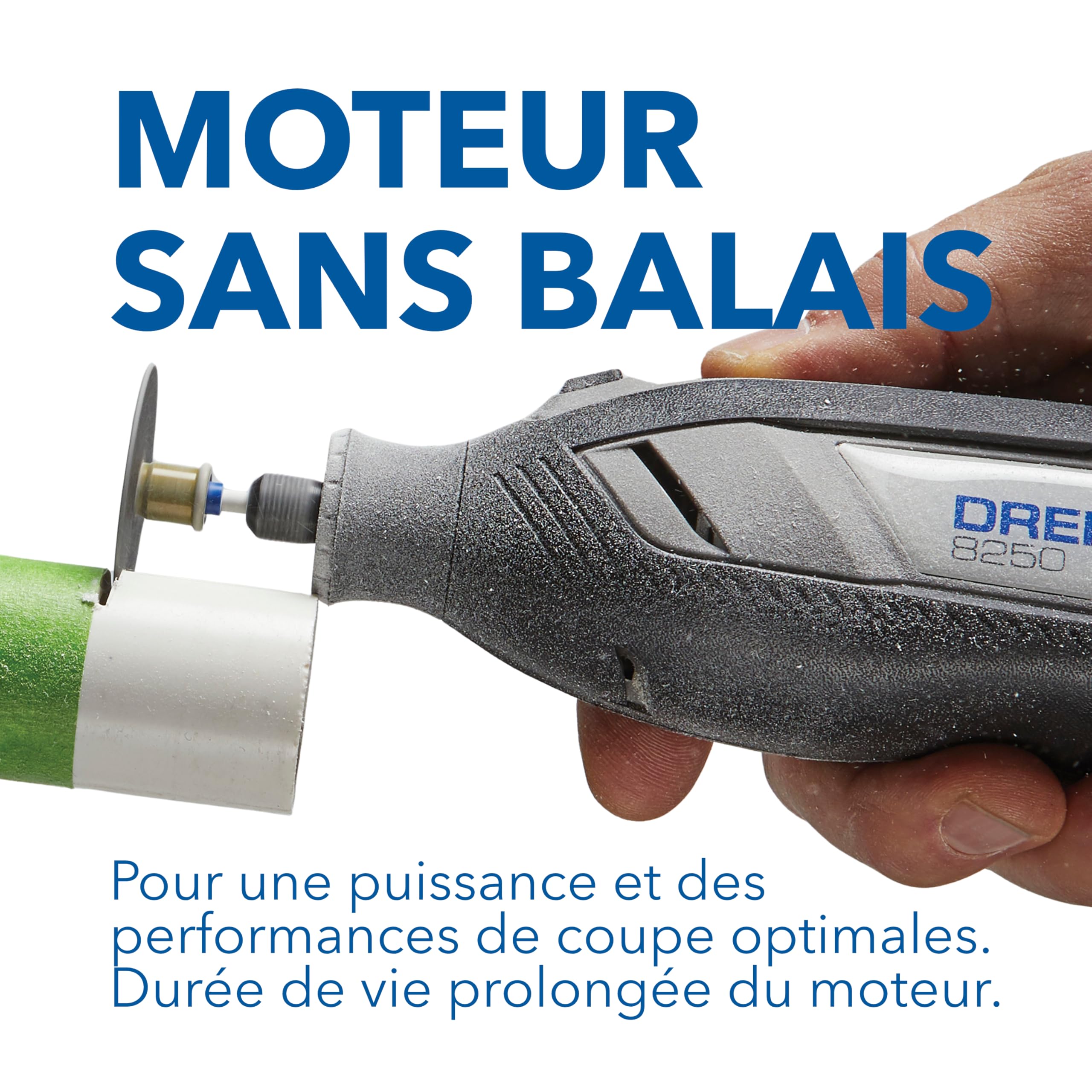 Dremel 8250 12V Outil rotatif sans fil 5 000-30 000 tr/min Outil multifonction sans balais avec étui souple, 5 accessoires, 1 batterie + chargeur pour poncer, fraiser, graver, couper