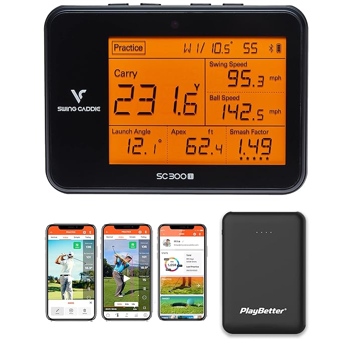 Buy Swing Caddie SC300i Golf Launch Monitor Power Bundle with