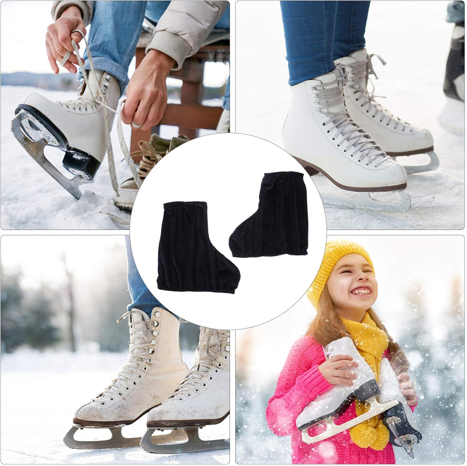 Amazon Co Jp Iplusmile 1ペアスケートブーツカバー弾性スケート靴カバーアイススケートプロテクターl スポーツ アウトドア