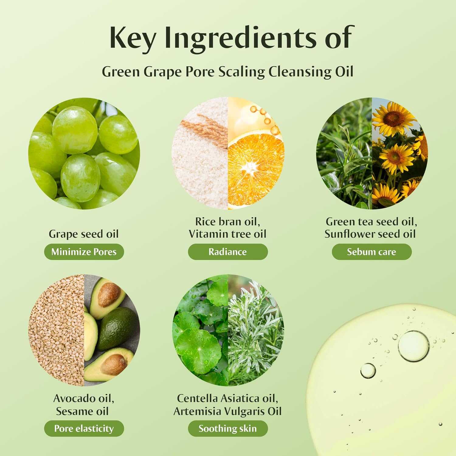 [Redence] 500,000ppm Grape Seed Cleansing Oil 200ml/6.76fl.oz | Korean Deep Pore Cleanser & Makeup Remover | Gentle Exfoliating Oil for All Skin Types - Image 5