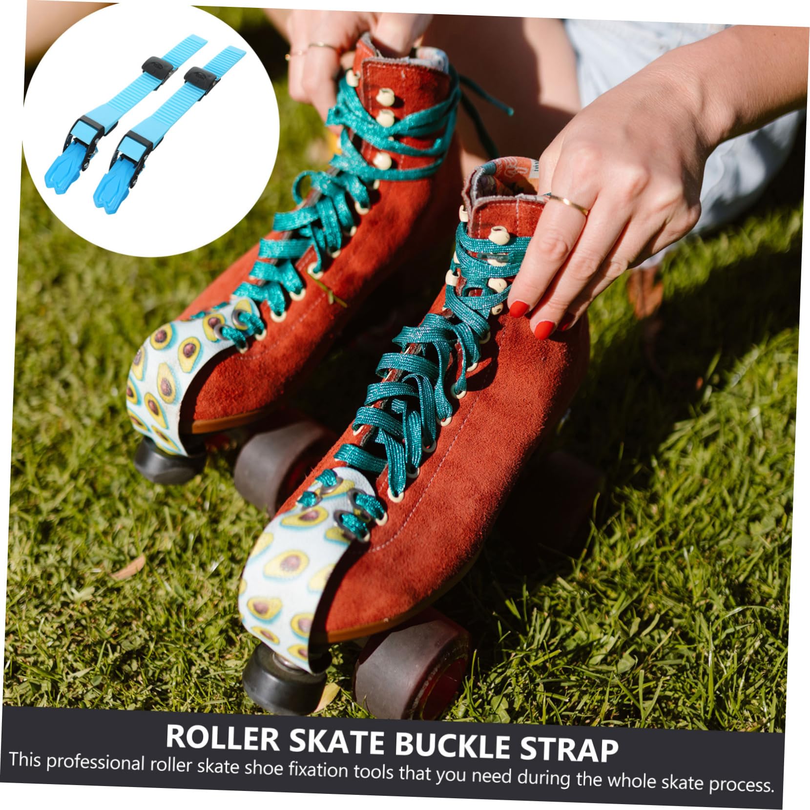 Abaodam Skating Shoes Energy Belt 2pcs Roller Skate Laces Easy to Adjust Length Replacement Part for Skate Shoes Ideal for Skaters