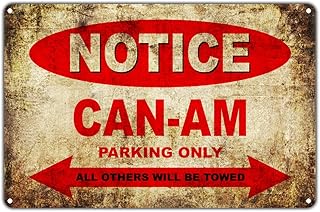 CAN-AM Motorcycles Bikes Only All Others Will Be Towed Parking Sign Vintage Retro Metal Decor Art Shop Man Cave Bar Aluminum 8"x12" Sign Plate