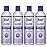 Jhirmack Silver Brightening Purple Shampoo Set of 4 for all types of silver, grey, and blonde hair