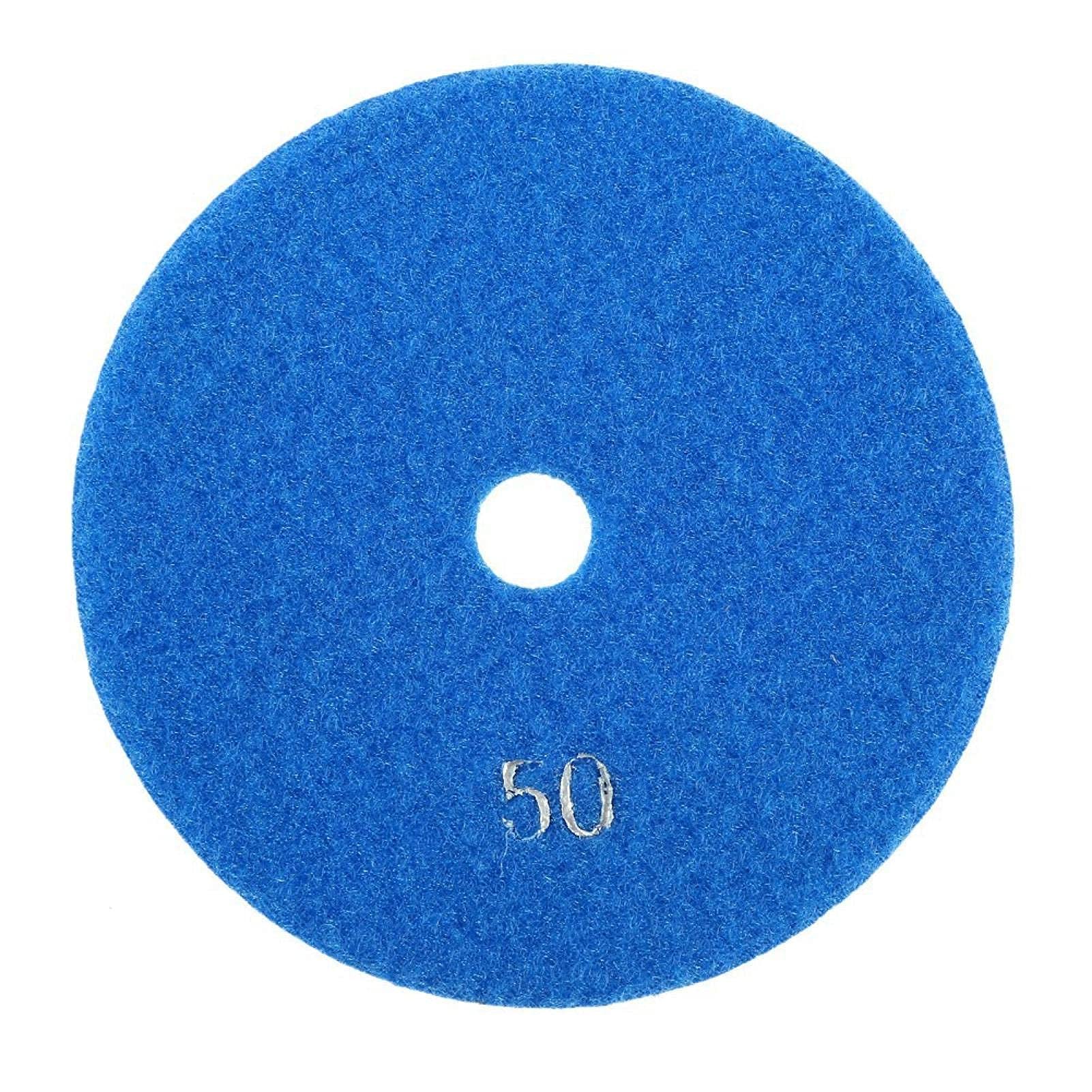 125 mm diamentowe podkładki polerskie 125 mm, tarcza szlifierska na mokro diamentowa tarcza polerska zestaw 7 sztuk (opcjonalnie) do polerowania marmuru z granitu (50)