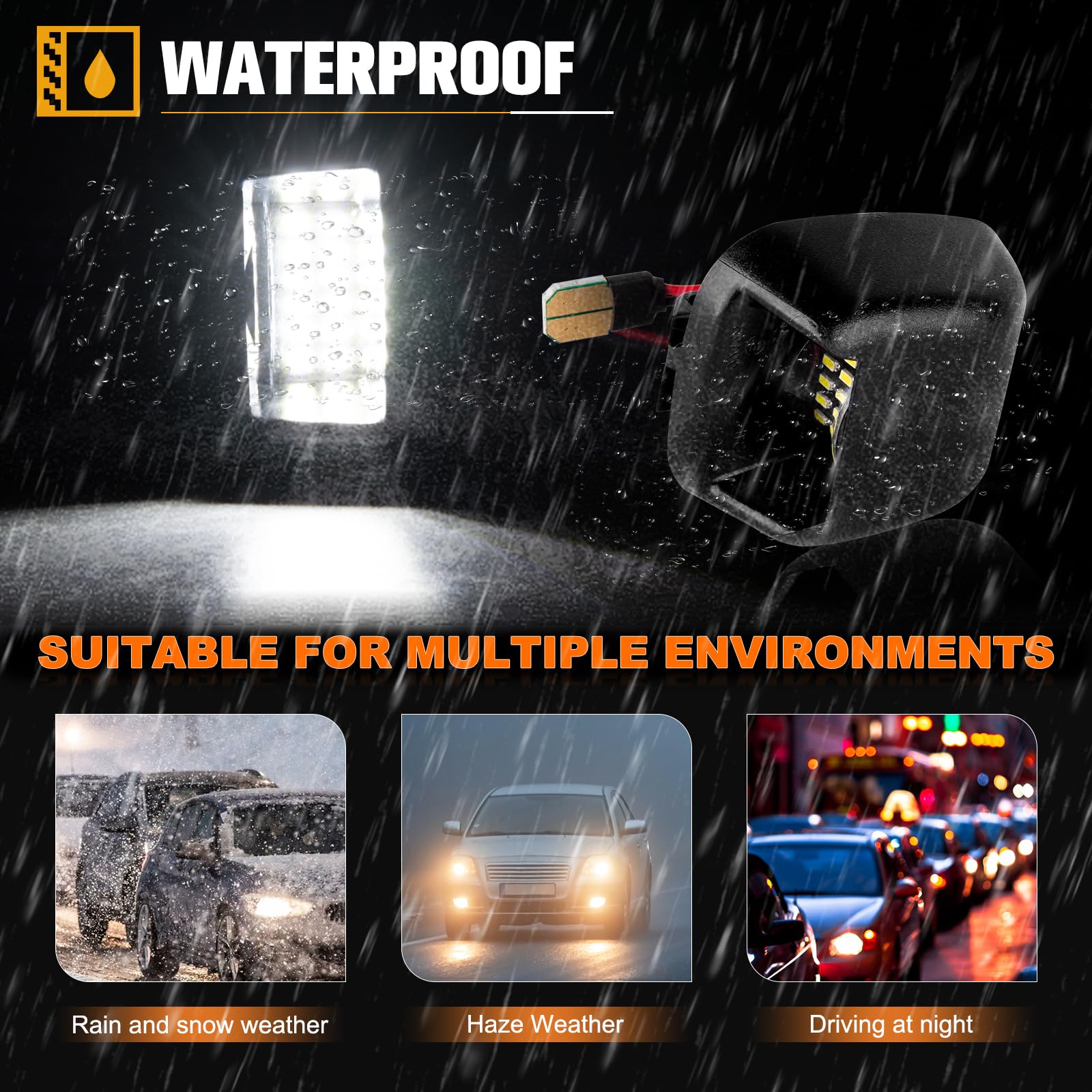 Luci Targa a LED per Nissan navara D40 Frontier ACMAT ALTV Suzuki Equator, Luce Placchetta Lampada con Canbus Nessun Errore